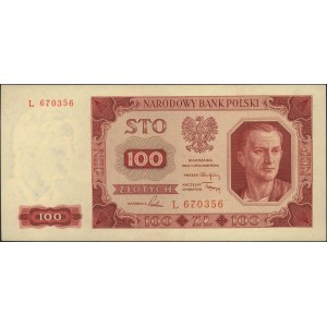 100 złotych 1.07.1948, seria L, Miłczak 139a, rzadkie i...