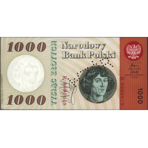 1.000 złotych 29.10.1965, seria R 0000049, perforowany ...