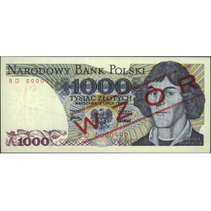 1.000 złotych 2.07.1975, seria BD 0000992, nadruk WZÓR,...