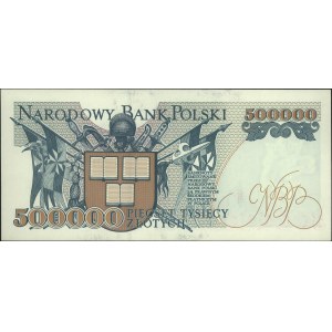 500.000 złotych 16.11.1993, seria AA, Miłczak 193b, bar...