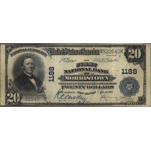 New Jersey, First National Bank of Morristown, 20 dolar...