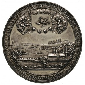 medal autorstwa J. Höhna sen. na Pokój w Oliwie 1660 r,...