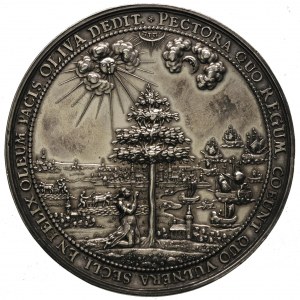 medal autorstwa J. Höhna sen. na Pokój w Oliwie 1660 r,...