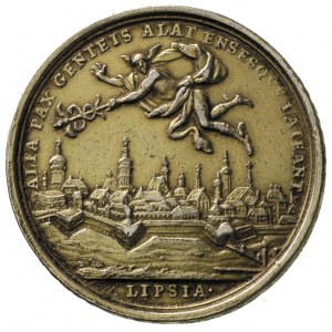 August II - Pokój w Altranstäd 1706 r, medal autorstwa ...