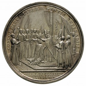 August III - medal koronacyjny autorstwa H.P.Groskurta ...