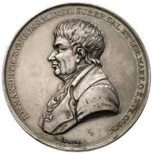 J.M.Ossoliński - medal autorstwa J.Langa 1817 r, Aw: Po...
