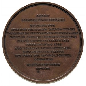 Adam Czartoryski - medal autorstwa Barre’a wybity w 184...
