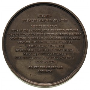 medal poświęcony Adamowi Jerzemu Czartoryskiemu, autors...