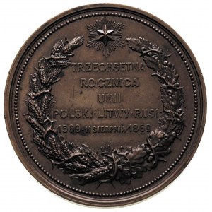 medal autorstwa P.Tasseta na 300-lecie Unii Polski, Lit...