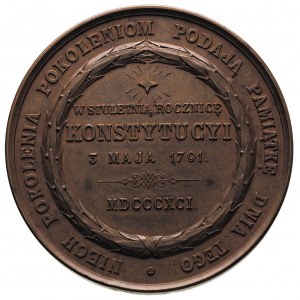 medal 100 - lecie Konstytucji 3-go Maja autorstwa L. Ch...