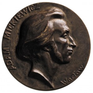 Adam Mickiewicz - medal autorstwa Wacława Szymanowskieg...