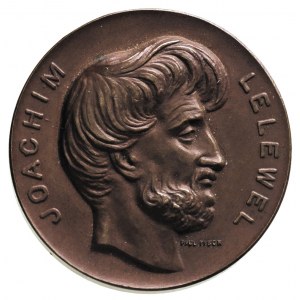 Joachim Lelewel - medal 1901 r, Aw: Głowa w prawo i nap...