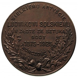 Ludwik Solski - medal autorstwa Wincentego Wabińskiego ...