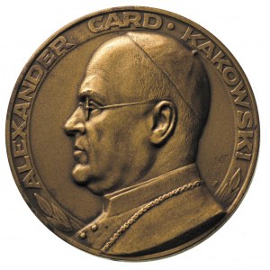 Aleksander kardynał Kakowski - medal projektu Jana Wyso...