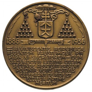 Aleksander kardynał Kakowski - medal projektu Jana Wyso...