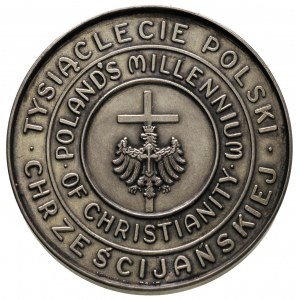 Milenium Polski - medal wydany w USA 1966 r, Aw: Orzeł ...