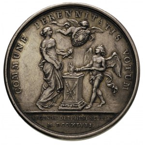 Ludwik XV 1715-1774, medal wybity dla uczczenia pamięci...