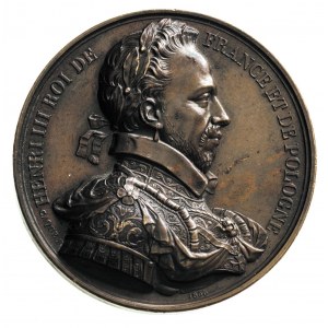 Henryk Walezy, medal autorstwa Caque z pocztu królów Fr...