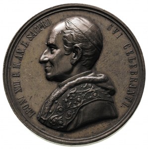 Leon XIII 1878-1903, medal patriotyczny \Semper Polonia...