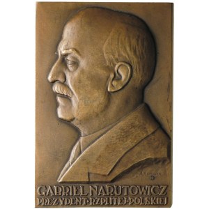 Gabriel Narutowicz - plakieta autorstwa J. Aumillera 19...