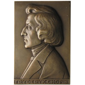 Fryderyk Chopin - plakieta autorstwa J. Aumillera 1927r...