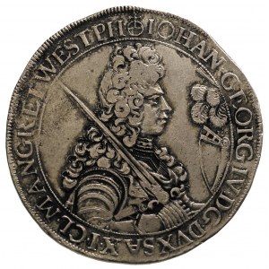 Jan Jerzy IV 1691-1694, talar 1593 I-K, Drezno, 29.74 g...