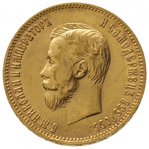 10 rubli 1909 ЭБ, złoto 8.59 g, Kazakov 359, wyśmienite...