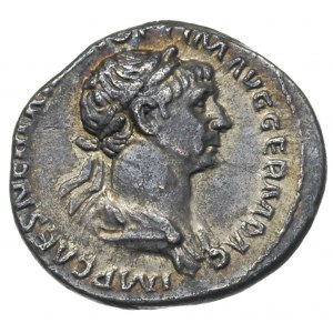 Trajan 98-117, denar 114-117, Rzym, Aw: Popiersie cesar...