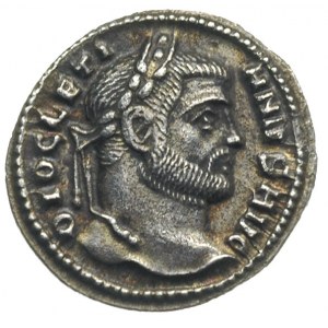 Dioklecjan 284-305, argenteus, Aw: Popiersie w wieńcu w...