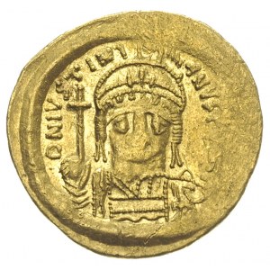 Justynian I 527-560, solidus 542-552, Konstantynopol, o...