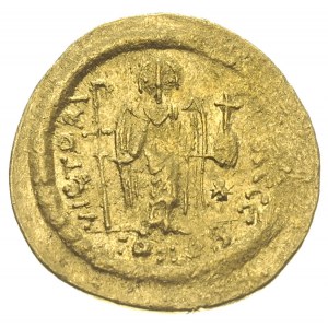 Justynian I 527-560, solidus 542-552, Konstantynopol, o...
