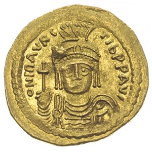 Maurycy Tyberiusz 582-602, solidus, Konstantynopol, ofi...