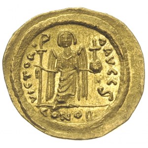 Maurycy Tyberiusz 582-602, solidus, Konstantynopol, ofi...