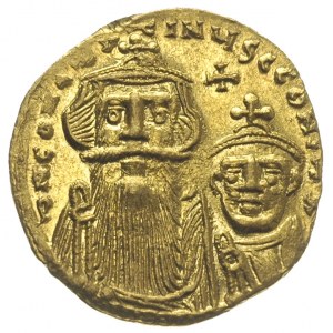 Konstans II i Konstantyn IV 654-688, solidus 654-659, K...