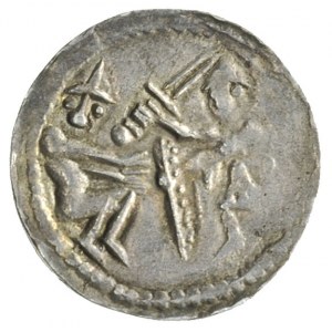 Władysław Wygnaniec 1138-1146, denar, Aw: Rycerz z miec...