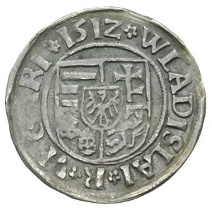 Władysław II Jagiellończyk 1490-1516, denar 1512, Krzem...