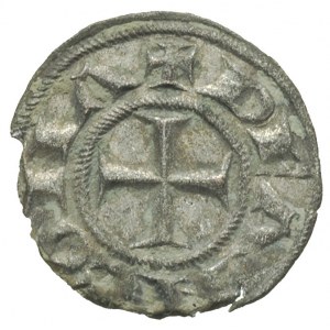 Ankona, denar XIII wiek, Aw: Krzyż, wokoło DE ANCONA, R...