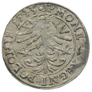 grosz 1545, Kraków, korona płaska i szeroka, bardzo ład...