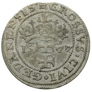 grosz oblężniczy 1577, Gdańsk, moneta bez kawki wybita ...