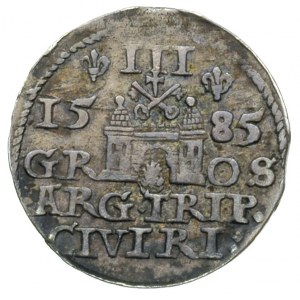 trojak 1585, Ryga, Iger (R).85.2.b R, Gerbaszewski; awe...