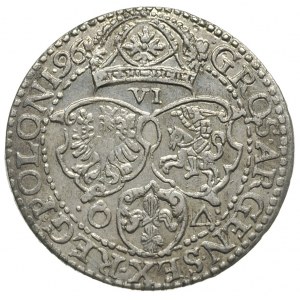 szóstak 1596, Malbork, obwódka wewnętrzna dotyka górnej...