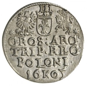 trojak 1605, Kraków, odmiana z cyfrą 5 jak odwróconą 2,...