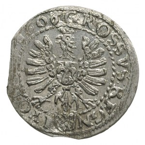 grosz 1606, Kraków, moneta z końca blachy, ale ładnie z...