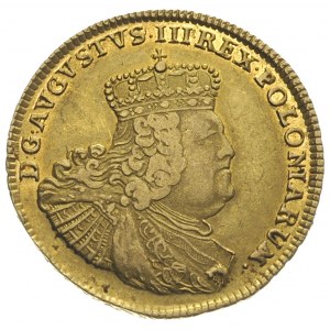 5 talarów (august d’or) 1756, Lipsk, Aw: Popiersie i na...