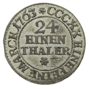 1/24 talara 1763, Lipsk, Merseb. 1770, ładny egzemplarz...