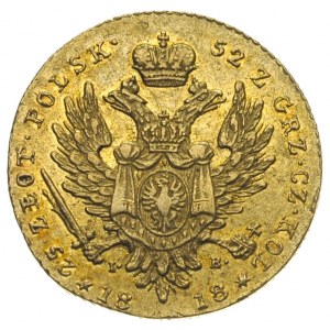 25 złotych 1818, Warszawa, złoto 4.88 g, Plage 12, Bitk...