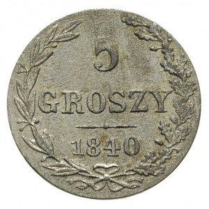 5 groszy 1840, Warszawa, odmiana bez kropek, Plage 141,...
