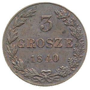3 grosze 1840, Warszawa, Plage 192, Iger KK.40.1.a, wyś...