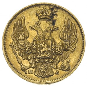 3 ruble = 20 złotych 1838, Petersburg, złoto 3,85 g, Pl...