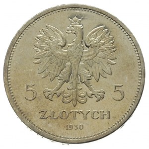 5 złotych 1930, Warszawa, \Sztandar, Parchimowicz 115.a